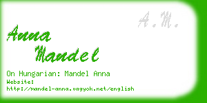anna mandel business card